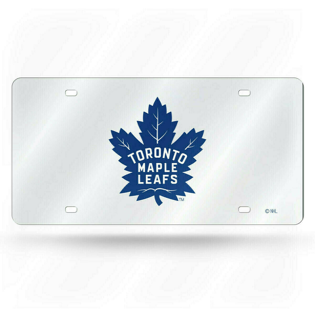 Toronto Maple Leafs Laser Tag Silver License Plate