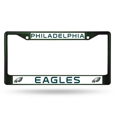 Philadelphia Eagles Dark Green Chrome Metal License Plate Frame