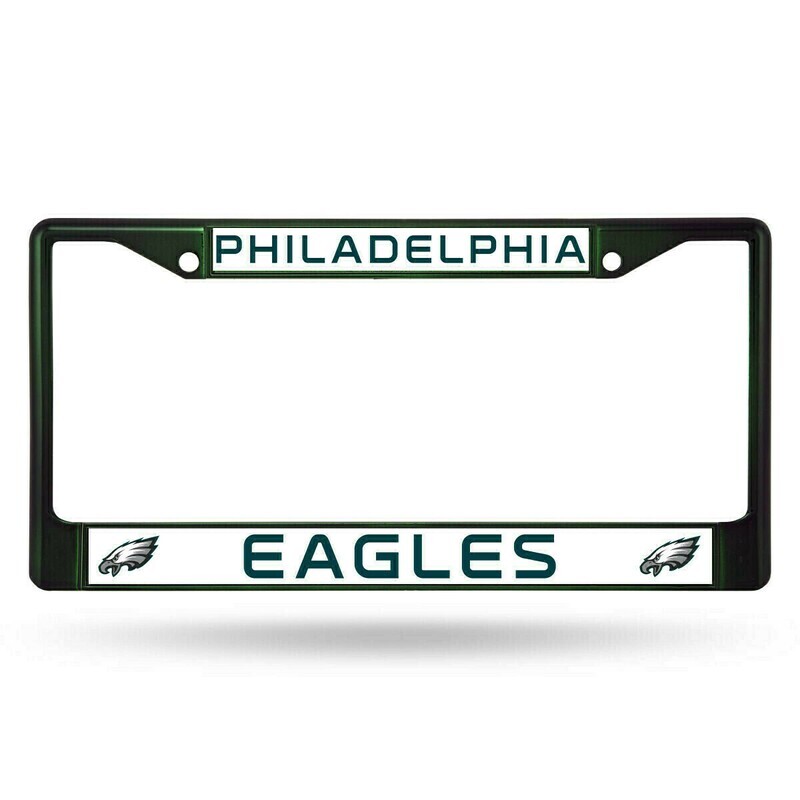 Philadelphia Eagles Dark Green Chrome Metal License Plate Frame