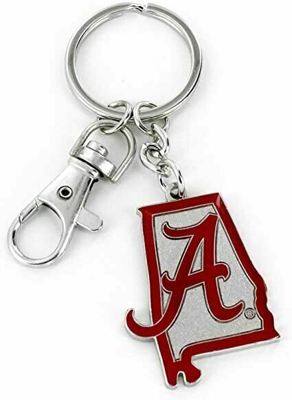 Alabama Crimson Tide State Key Ring