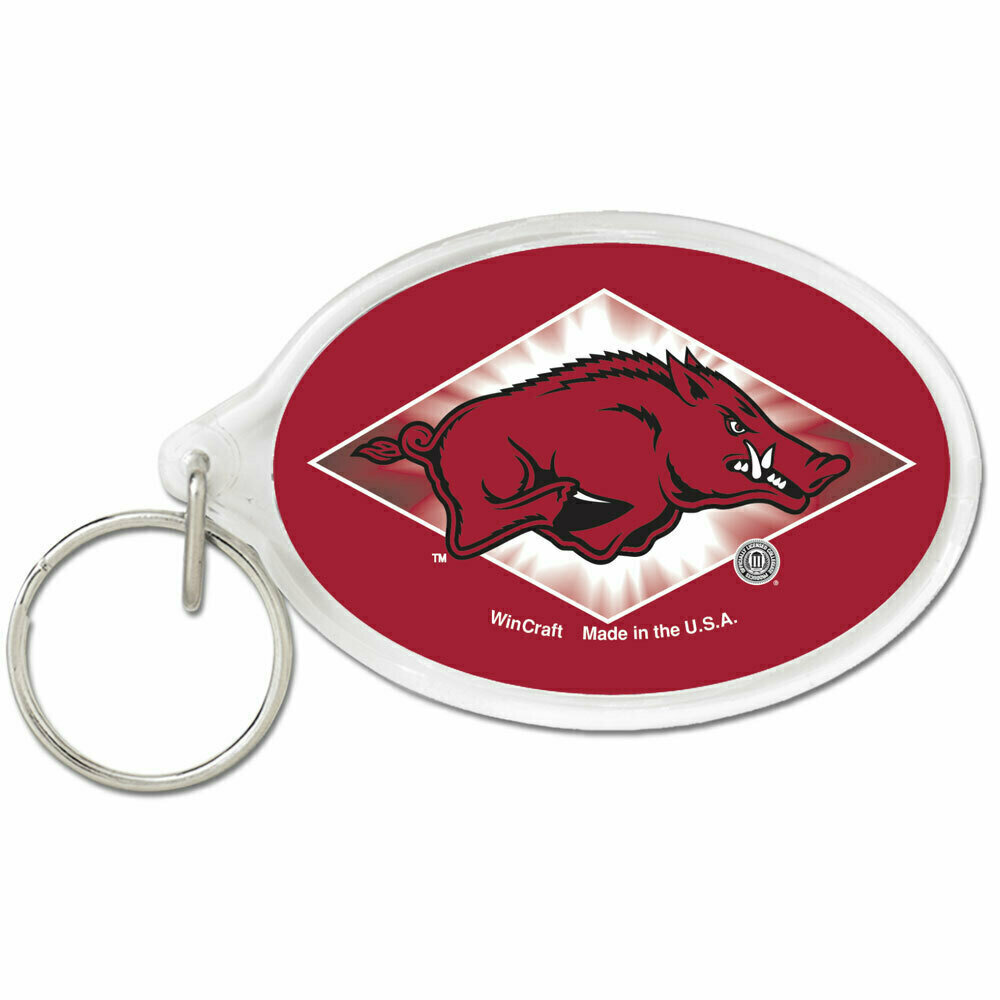 Arkansas Razorbacks Oval Acrylic Keychain