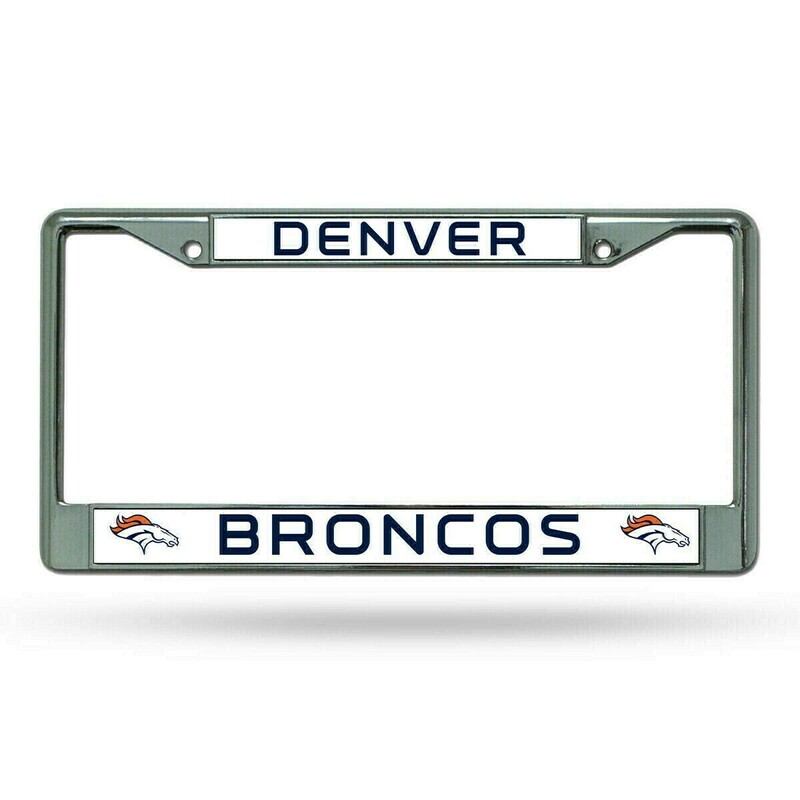 Denver Broncos Chrome Metal License Plate Frame Denver Broncos Chrome Metal License Plate Frame