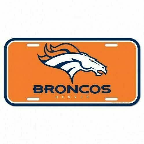 Denver Broncos Plastic License Plate