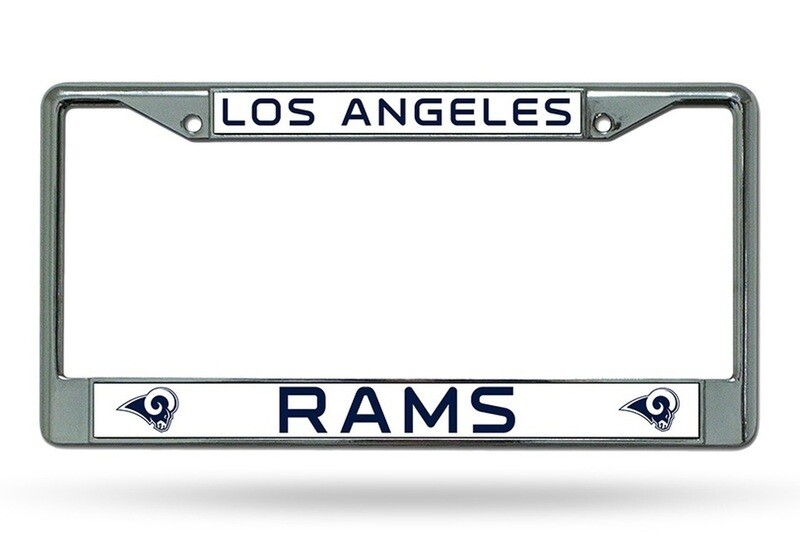 Los Angeles Rams Chrome Metal License Plate Frame Los Angeles Rams Chrome Metal License Plate Frame