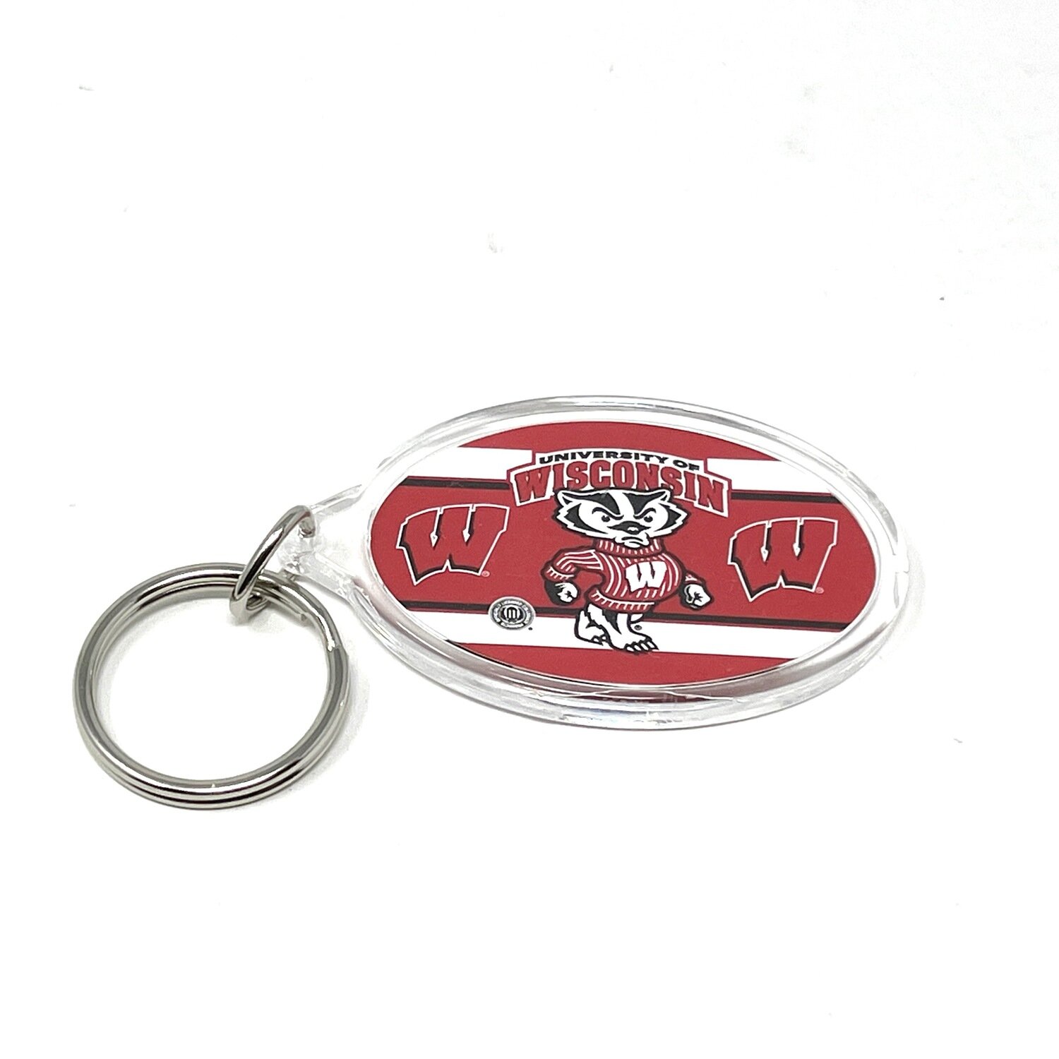 Wisconsin Badgers Oval Acrylic Keychain