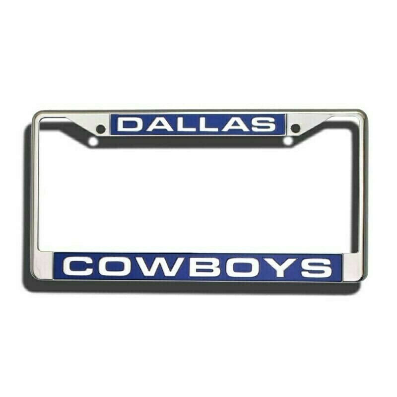 Dallas Cowboys Laser Chrome Metal License Plate Frame