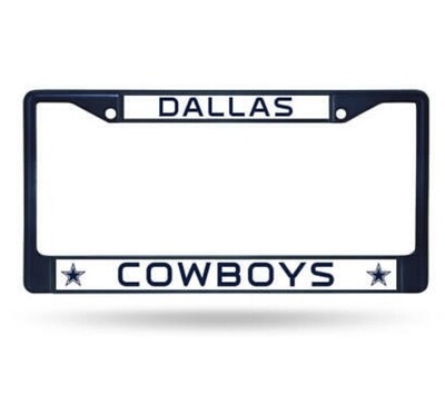 Dallas Cowboys Navy Chrome Metal License Plate Frame