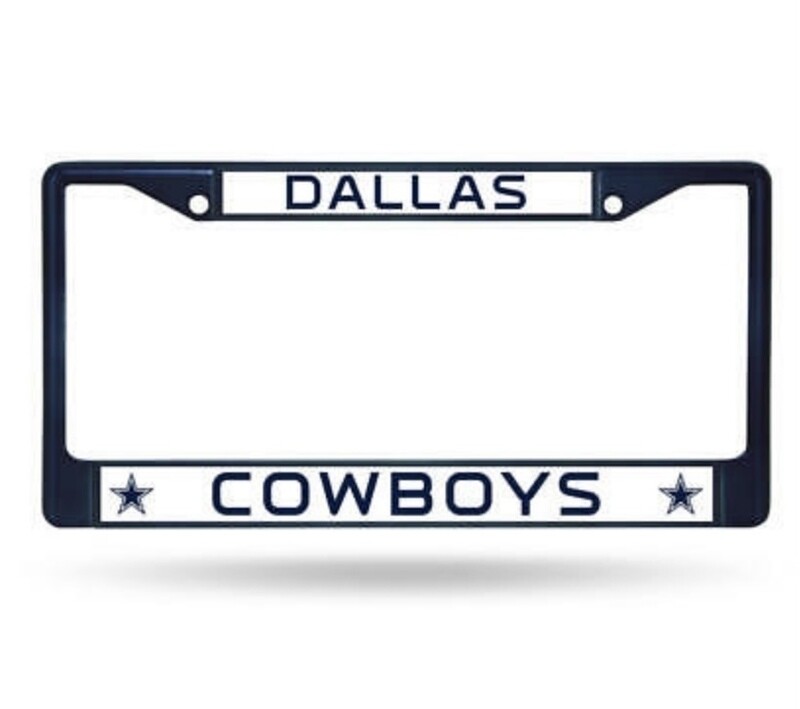 Dallas Cowboys Navy Chrome Metal License Plate Frame