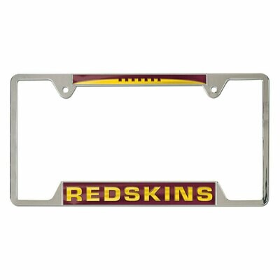 Washington Redskins Laser Chrome Metal License Plate Frame