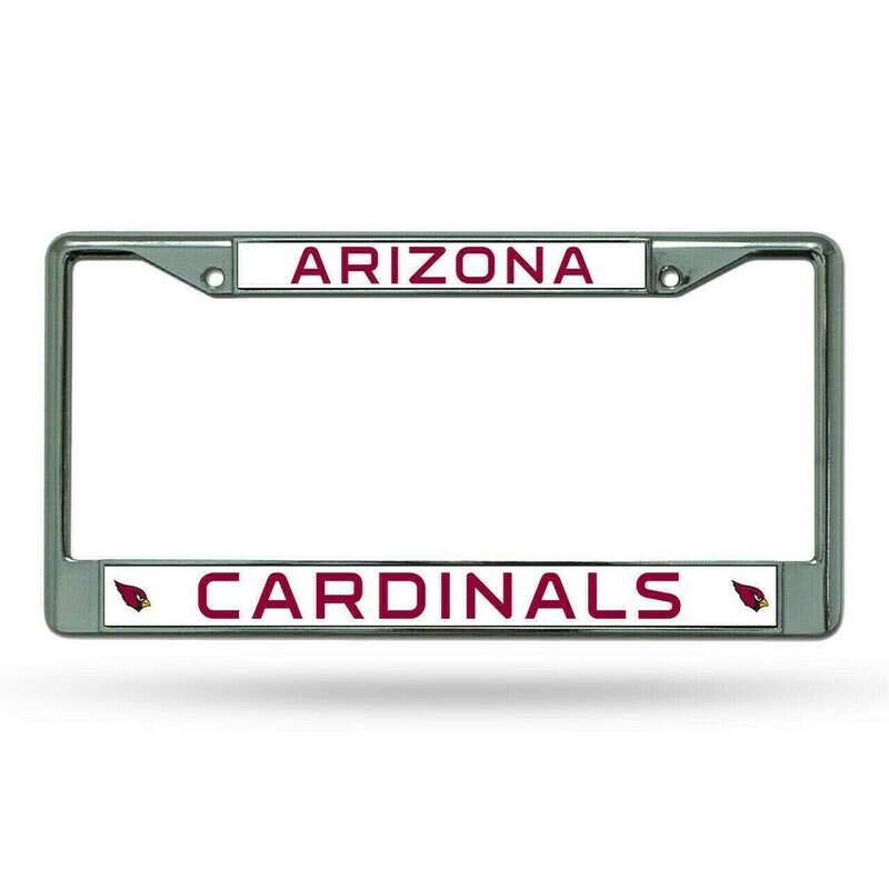 Arizona Cardinals Chrome Metal License Plate Frame Arizona Cardinals Chrome Metal License Plate Frame