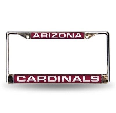 Arizona Cardinals Laser Chrome Metal License Plate Frame