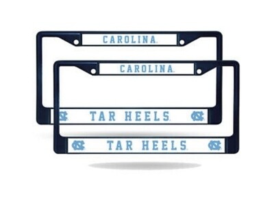 North Carolina Tar Heels Navy Chrome Metal License Plate Frame