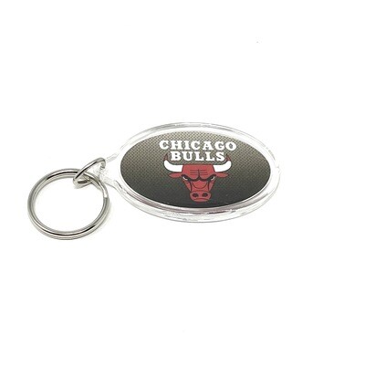 Chicago Bulls Oval Acrylic Key Ring