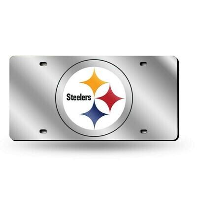 Pittsburgh Steelers Laser Tag Silver License Plate