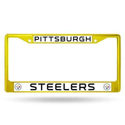 Pittsburgh Steelers Chrome Metal License Plate Frame