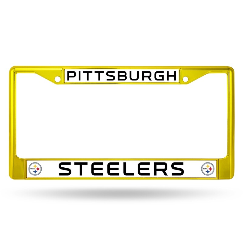 Pittsburgh Steelers Chrome Metal License Plate Frame