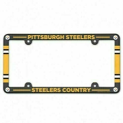 Pittsburgh Steelers Striped Plastic License Plate Frame