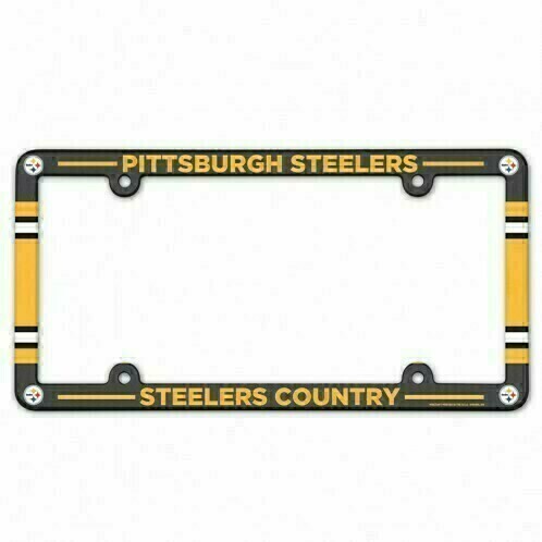 Pittsburgh Steelers Striped Plastic License Plate Frame