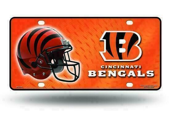 Cincinnati Bengals Lightweight Metal License Plate