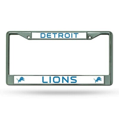 Detroit Lions Chrome Metal License Plate Frame Detroit Lions Chrome Metal License Plate Frame