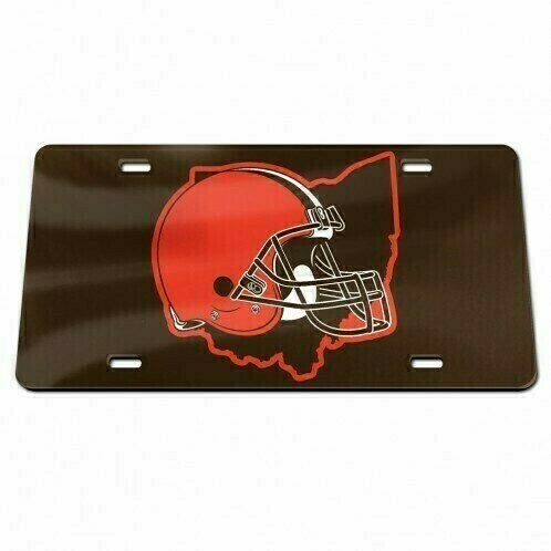 Cleveland Browns Laser Tag Colored Acrylic License Plate