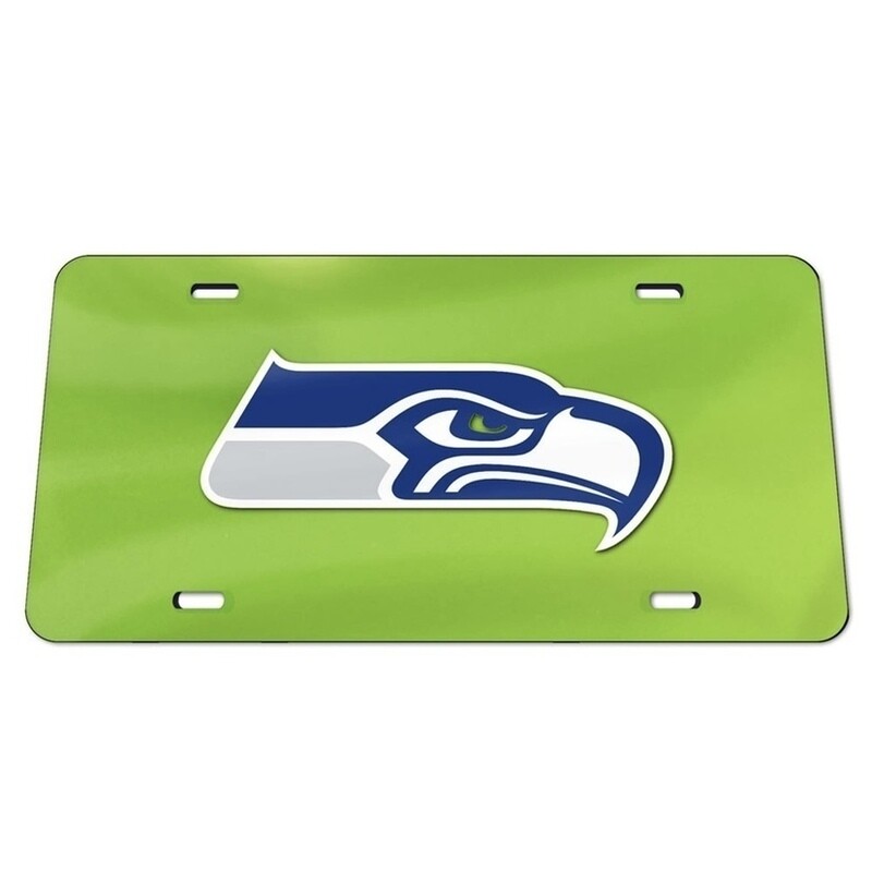 Seattle Seahawks Laser Tag Colored Acrylic License Plate