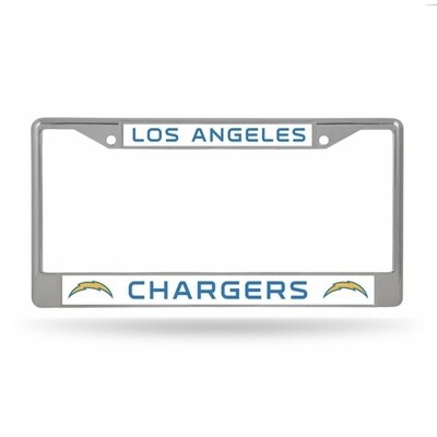Los Angeles Chargers Powder Blue Chrome Metal License Plate Frame