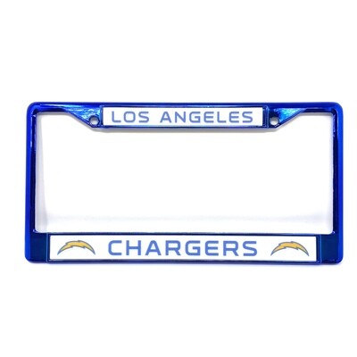Los Angeles Chargers Royal Blue Chrome Metal License Plate Frame
