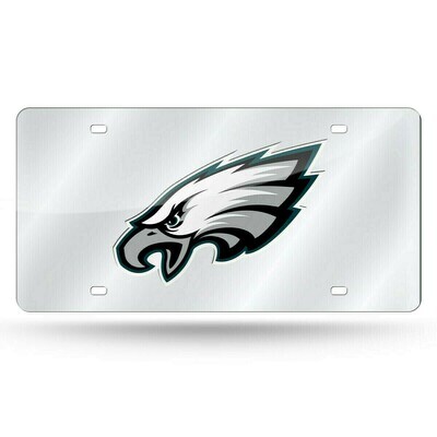 Philadelphia Eagles Laser Tag Silver License Plate