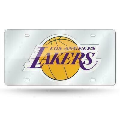 Los Angeles Lakers Laser Tag Silver License Plate Los Angeles Lakers Laser Tag Silver License Plate