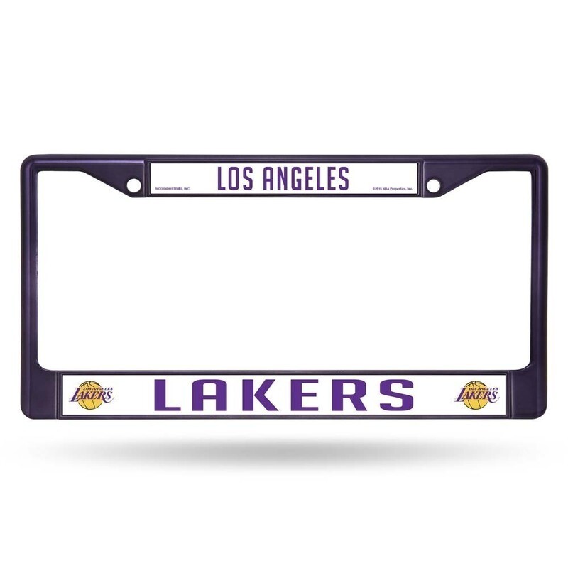 Los Angeles Lakers Purple Chrome Metal License Plate Frame