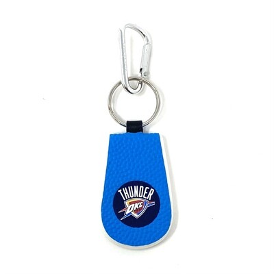 Oklahoma City Thunder Genuine Gameball Leather Keychain