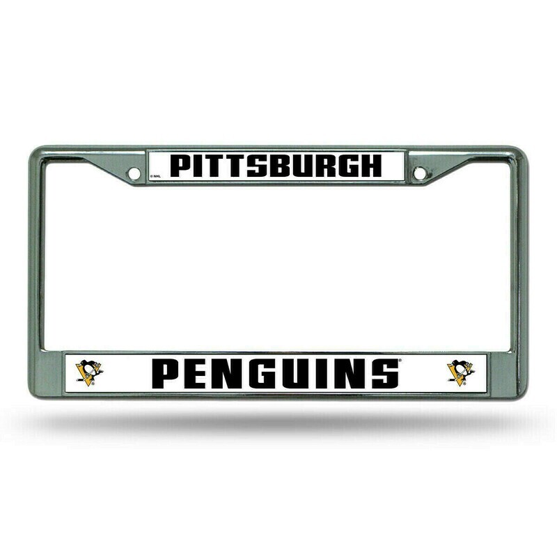 Pittsburgh Penguins Chrome Metal License Plate Frame