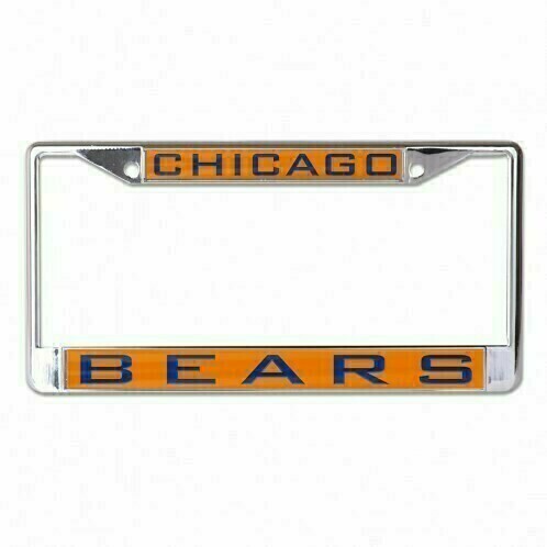 Chicago Bears Laser Chrome Metal License Plate Frame