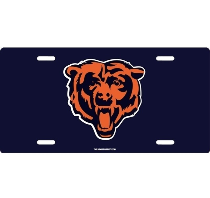 Chicago Bears Laser Tag Colored License Plate