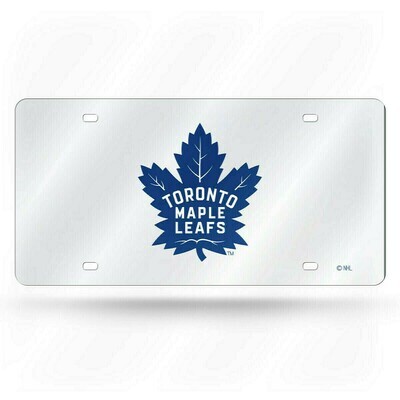 Toronto Maple Leafs Laser Tag Silver License Plate