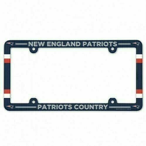 New England Patriots Team Plastic License Plate Frame
