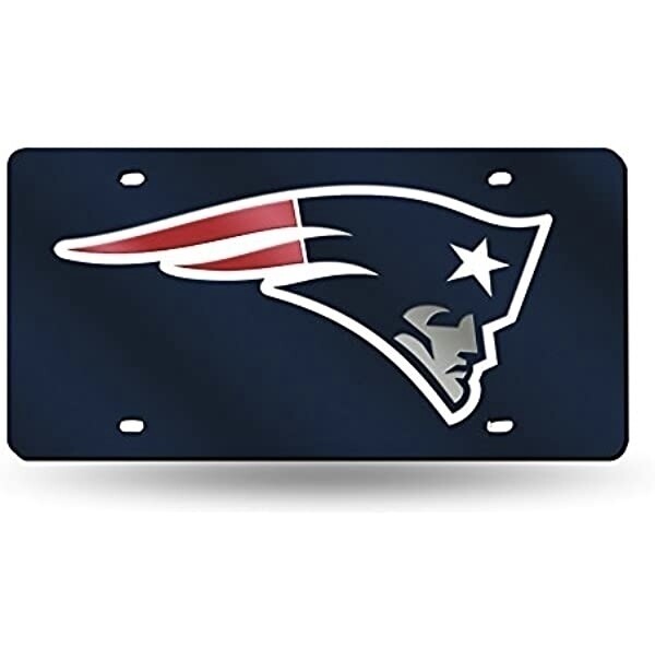 New England Patriots Navy Laser Tag License Plate New England Patriots Navy Laser Tag License Plate