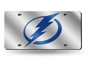 Tampa Bay Lightning Laser Tag Silver License Plate