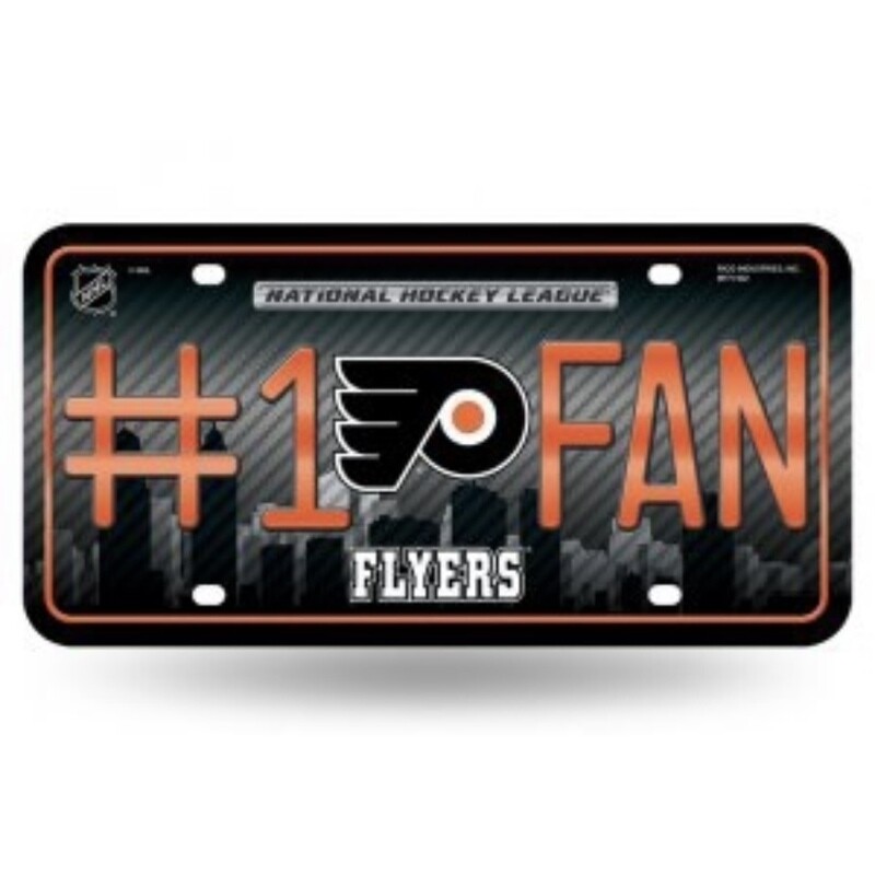 Philadelphia Flyers #1 Fan Lightweight Metal License Plate