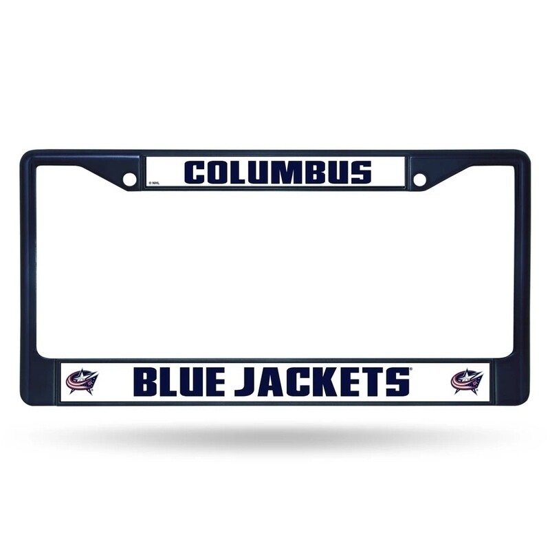 Columbus Blue Jackets Navy Chrome Metal License Plate Frame