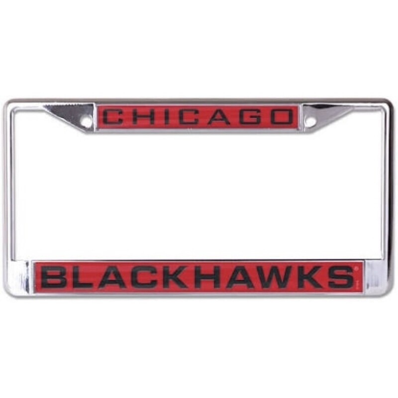 Chicago Blackhawks Laser Chrome Metal License Plate Frame