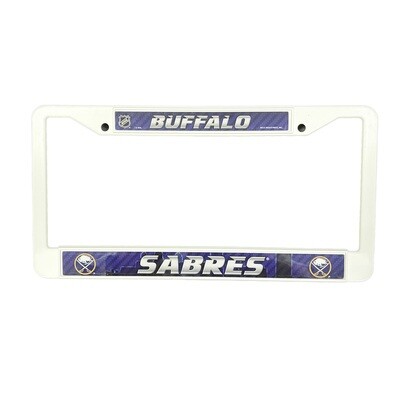 Buffalo Sabres White Plastic License Plate Frame