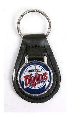 Minnesota Twins Leather Keychain & Key Ring