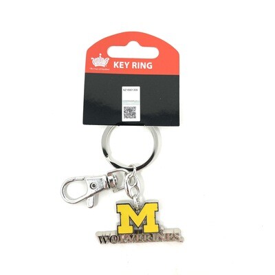 Michigan Wolverines Heavyweight Key Ring