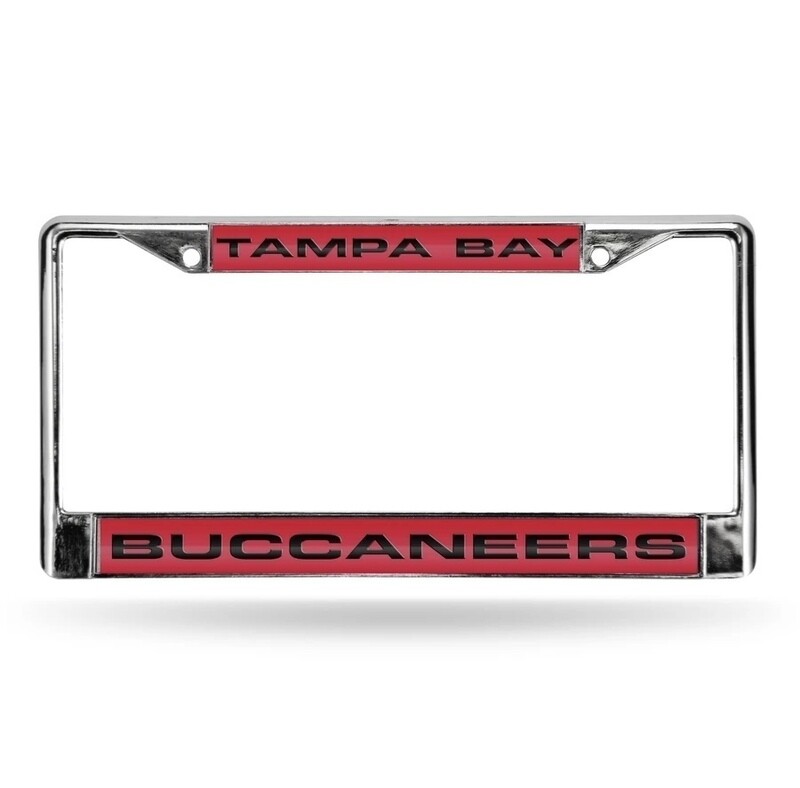 Tampa Bay Buccaneers Laser Chrome Metal License Plate Frame