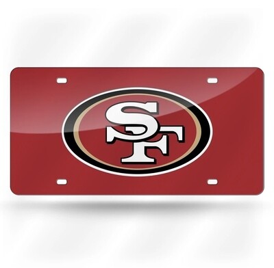 San Francisco 49ers Red Laser Tag License Plate San Francisco 49ers Red Laser Tag License Plate