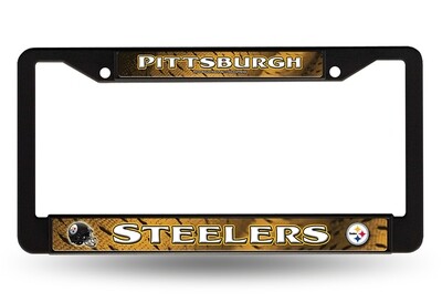 Pittsburgh Steelers Chrome Metal License Plate Frame