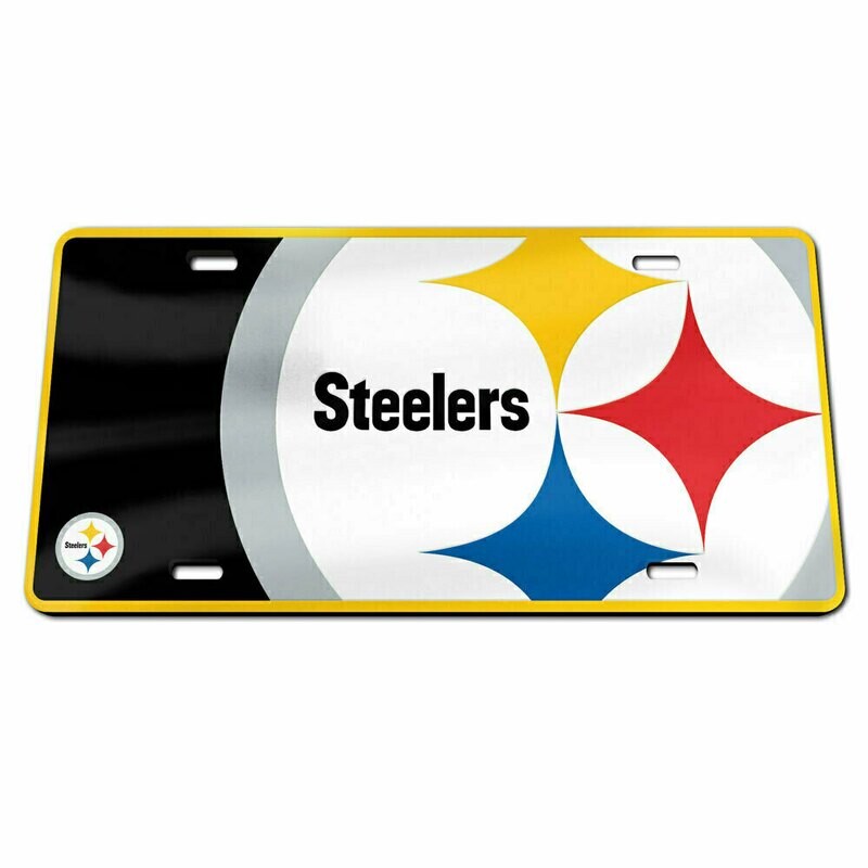 Pittsburgh Steelers Big Logo Acrylic License Plate Pittsburgh Steelers Big Logo Acrylic License Plate