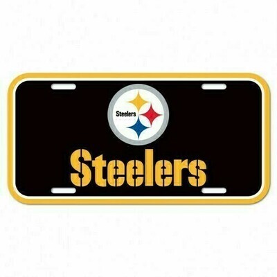 Pittsburgh Steelers Stencil Plastic License Plate